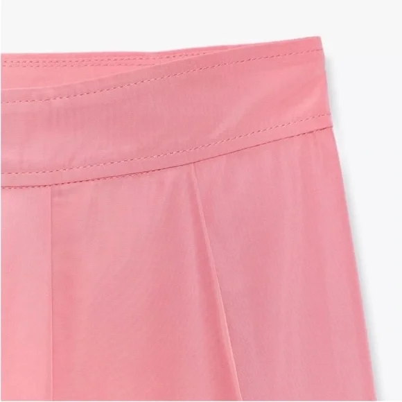 NWT Zara Woman ZW COLLECTION MIDI SKIRT Pink Size S Small - Picture 6 of 10